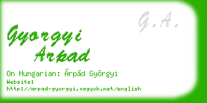 gyorgyi arpad business card