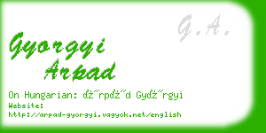 gyorgyi arpad business card